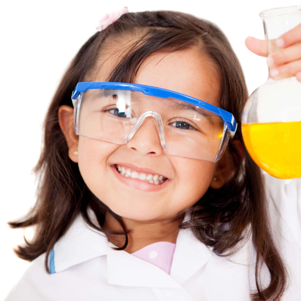 little girl scientist